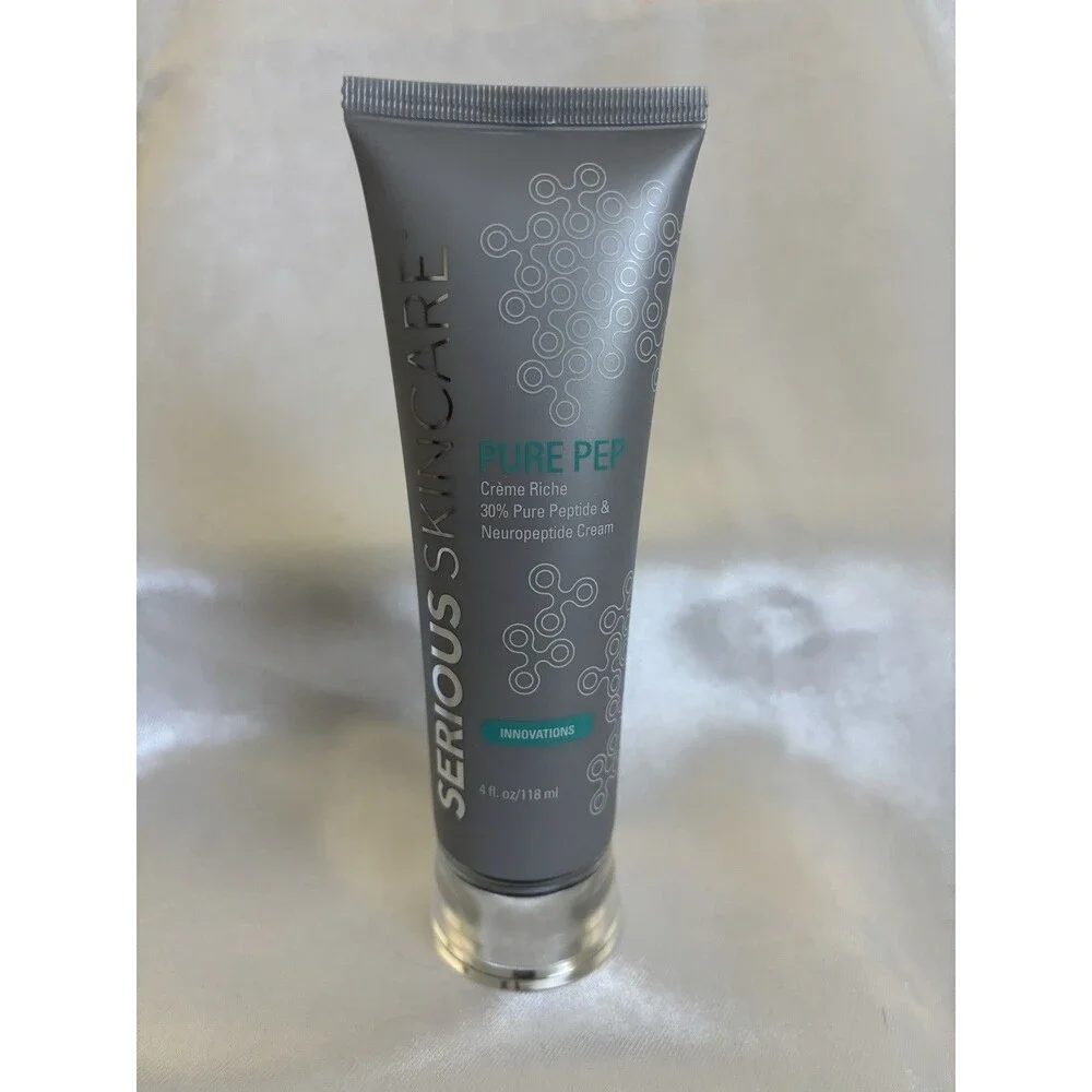 Serious Skincare Pure Pep Creme Riche 30% Pure Peptide Neuropeptide Cream 4 oz.